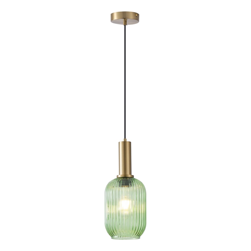 Lestenec na vrvici 1xE27/15W/230V zelena 13 cm