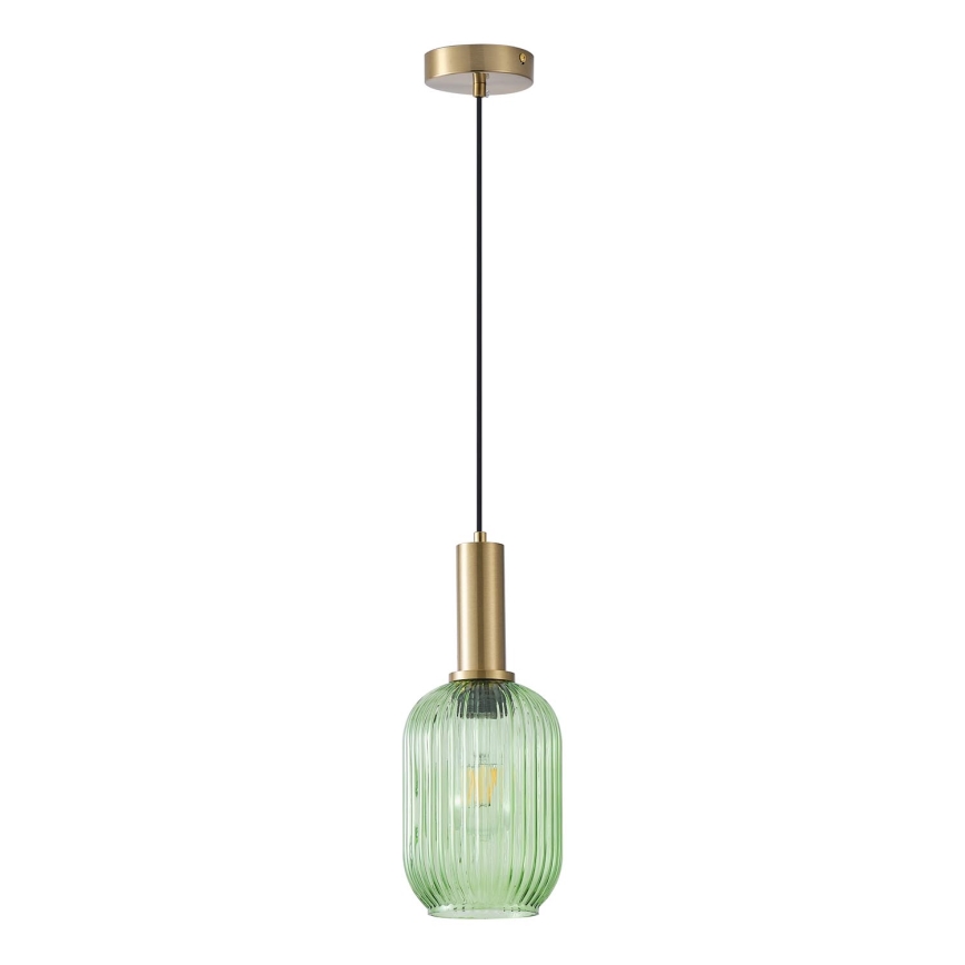 Lestenec na vrvici 1xE27/15W/230V zelena 13 cm