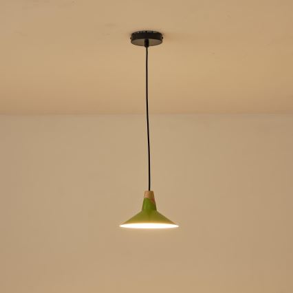 Lestenec na vrvici 1xE27/15W/230V zelena