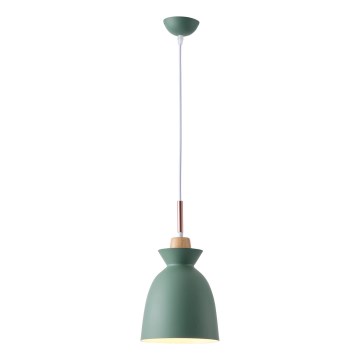 Lestenec na vrvici 1xE27/15W/230V zelena pr. 19,5 cm