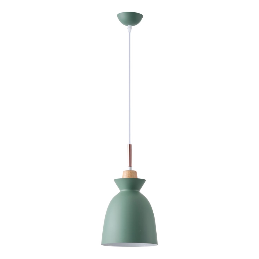 Lestenec na vrvici 1xE27/15W/230V zelena pr. 19,5 cm