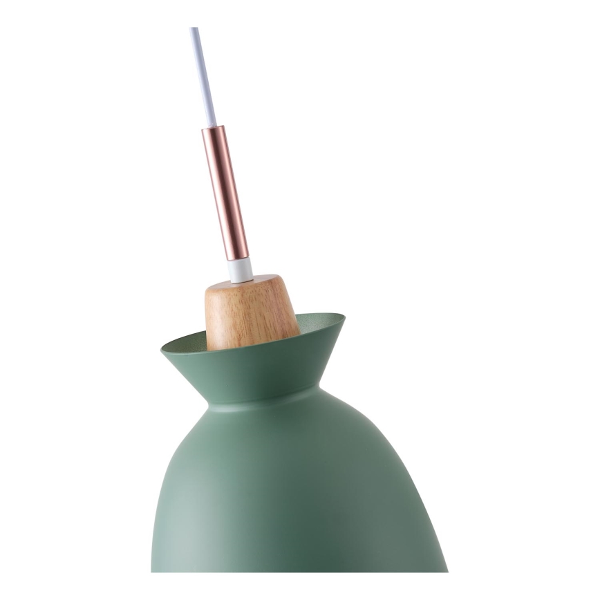 Lestenec na vrvici 1xE27/15W/230V zelena pr. 19,5 cm