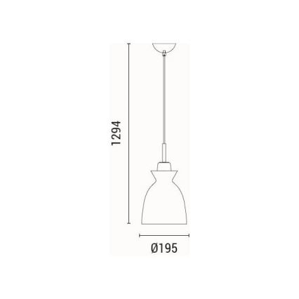 Lestenec na vrvici 1xE27/15W/230V zelena pr. 19,5 cm