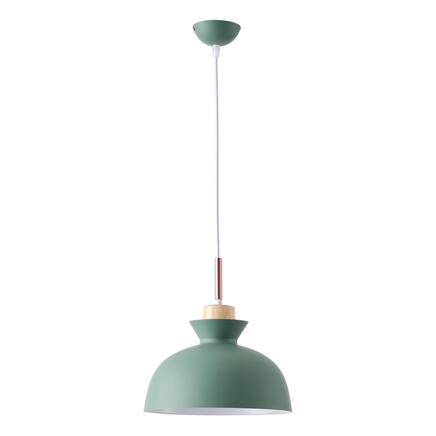 Lestenec na vrvici 1xE27/15W/230V zelena pr. 28 cm