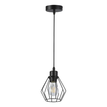 Lestenec na vrvici 1xE27/35W/230V pr. 18 cm črna