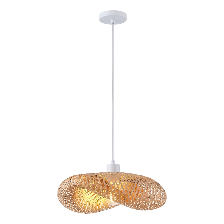 Lestenec na vrvici 1xE27/40W/230V bambus