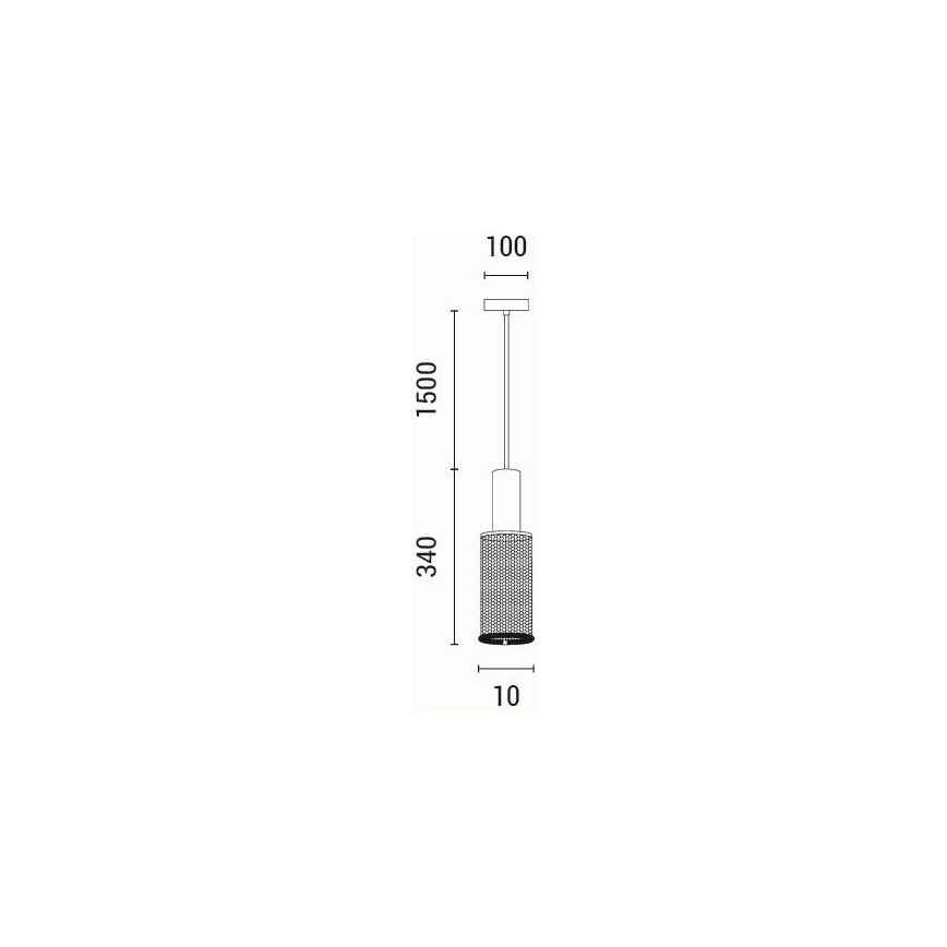 Lestenec na vrvici 1xE27/40W/230V črna