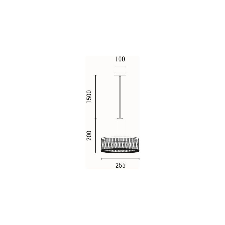 Lestenec na vrvici 1xE27/40W/230V črna