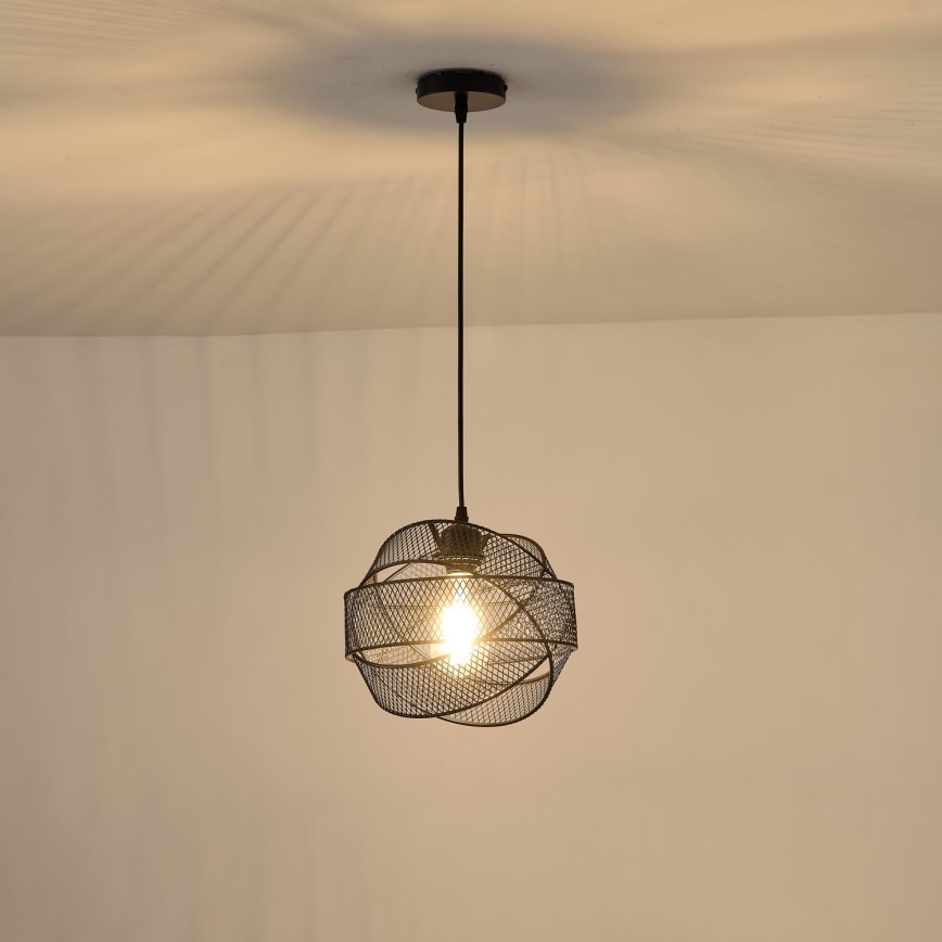 Lestenec na vrvici 1xE27/40W/230V črna