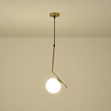 Lestenec na vrvici 1xE27/40W/230V medenina