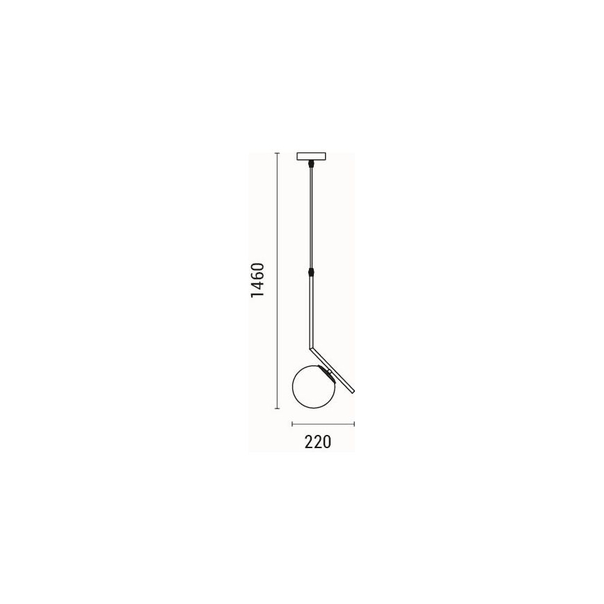 Lestenec na vrvici 1xE27/40W/230V medenina