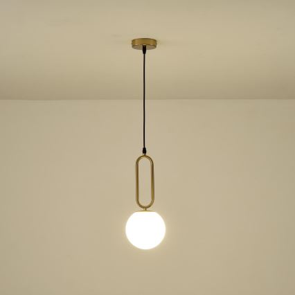 Lestenec na vrvici 1xE27/40W/230V medenina