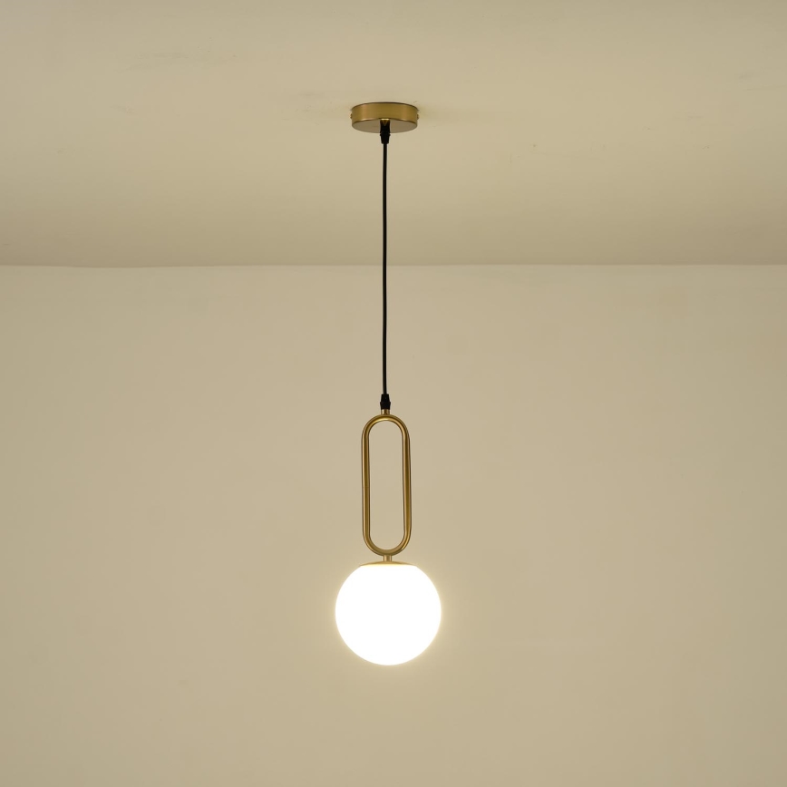 Lestenec na vrvici 1xE27/40W/230V medenina