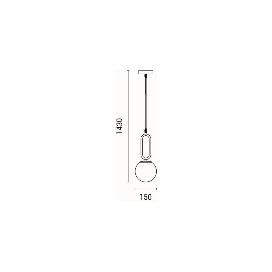 Lestenec na vrvici 1xE27/40W/230V medenina