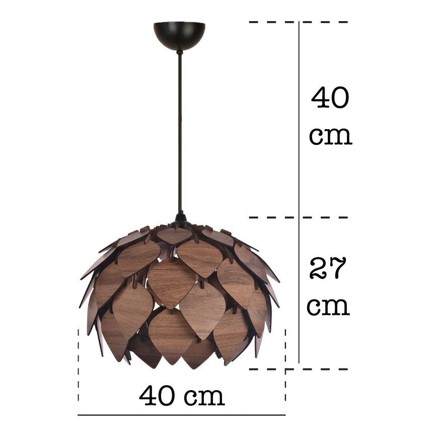 Lestenec na vrvici 1xE27/40W/230V rjava