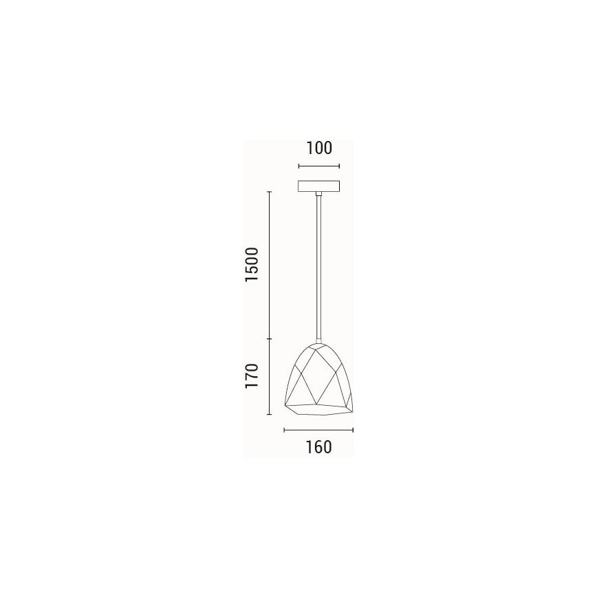 Lestenec na vrvici 1xE27/40W/230V siva