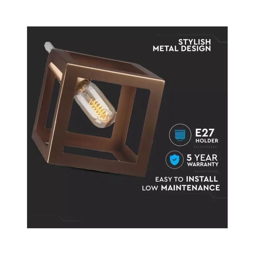 Lestenec na vrvici 1xE27/60W/230V bron