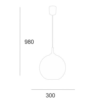 Lestenec na vrvici 1xE27/60W/230V