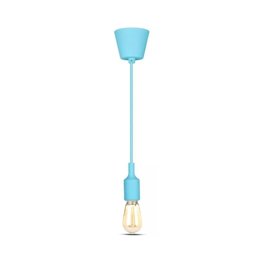 Lestenec na vrvici 1xE27/60W/230V moder