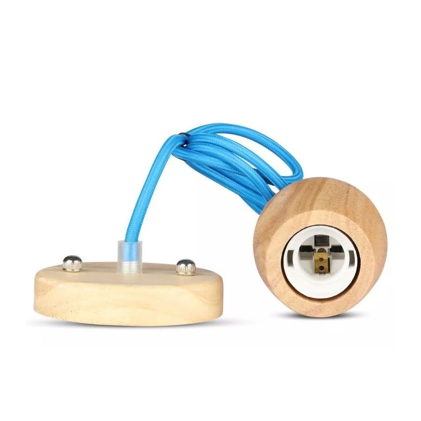 Lestenec na vrvici 1xE27/60W/230V modra