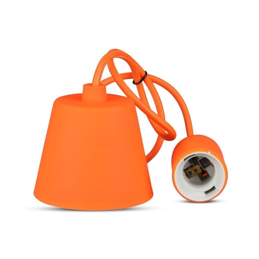 Lestenec na vrvici 1xE27/60W/230V oranžna