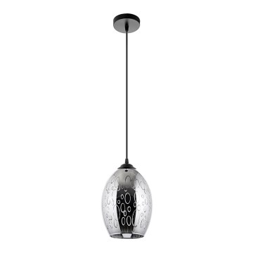 Lestenec na vrvici 1xE27/60W/230V pr. 16 cm črna