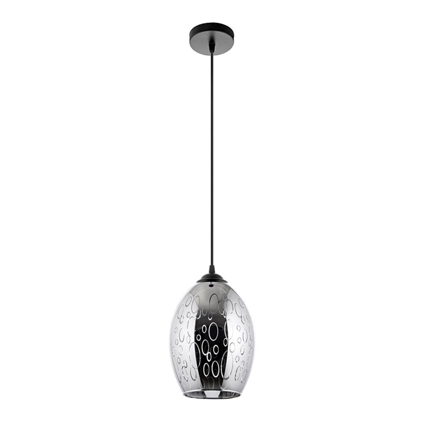 Lestenec na vrvici 1xE27/60W/230V pr. 16 cm črna