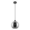 Lestenec na vrvici 1xE27/60W/230V pr. 20 cm črna