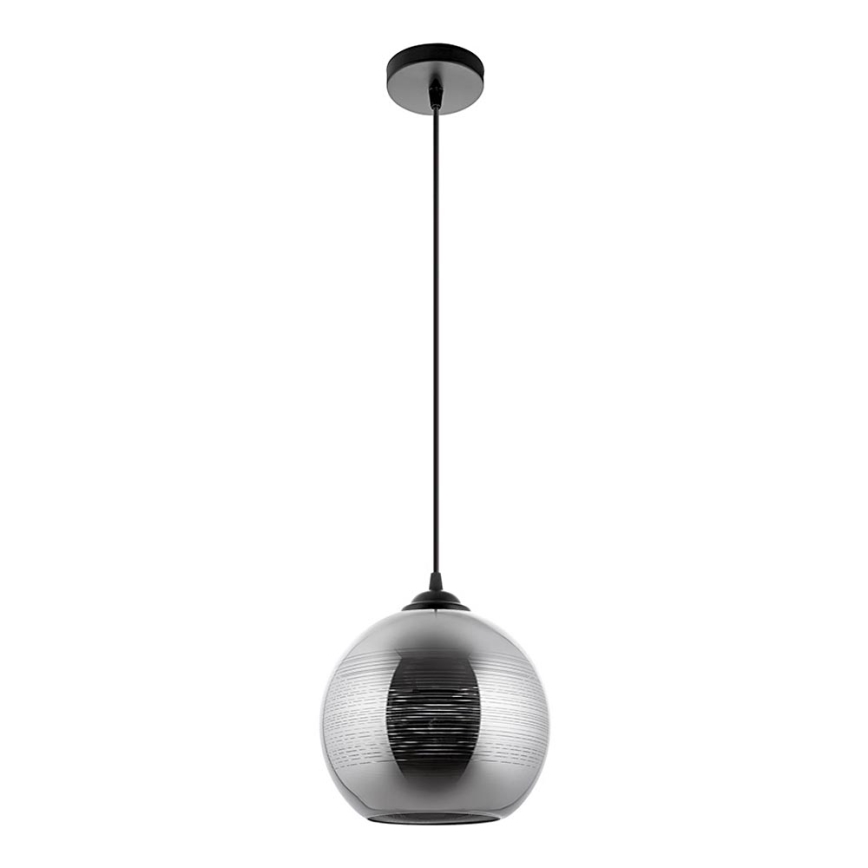 Lestenec na vrvici 1xE27/60W/230V pr. 20 cm črna