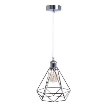 Lestenec na vrvici 1xE27/60W/230V pr. 22 cm sijajni krom