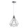 Lestenec na vrvici 1xE27/60W/230V pr. 22 cm sijajni krom