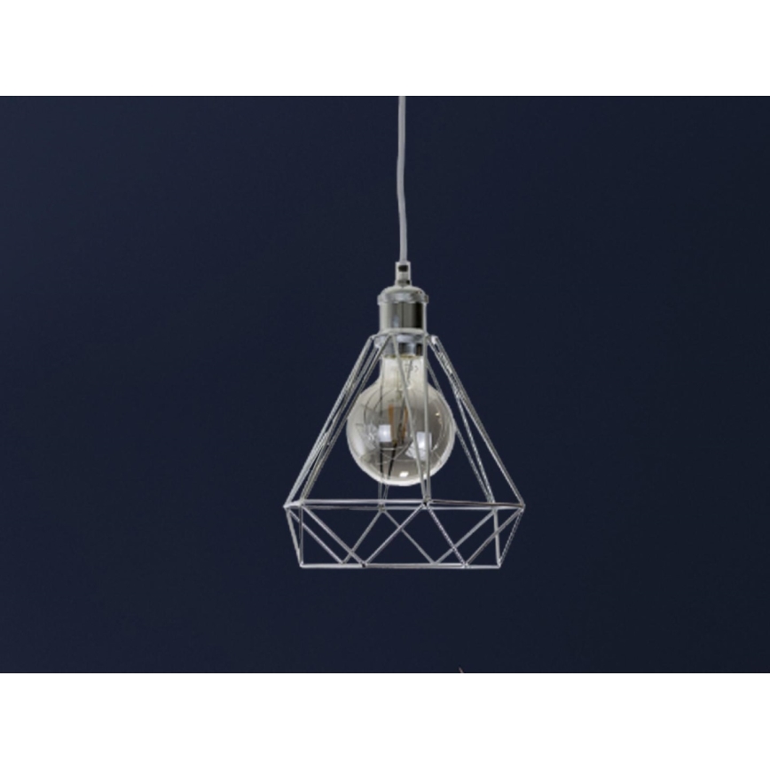 Lestenec na vrvici 1xE27/60W/230V pr. 22 cm sijajni krom