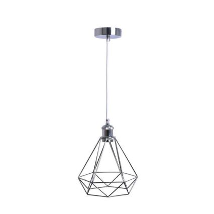 Lestenec na vrvici 1xE27/60W/230V pr. 22 cm sijajni krom