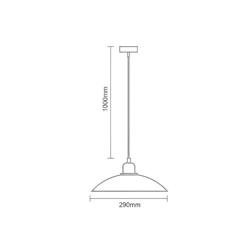 Lestenec na vrvici 1xE27/60W/230V pr. 29 cm črna