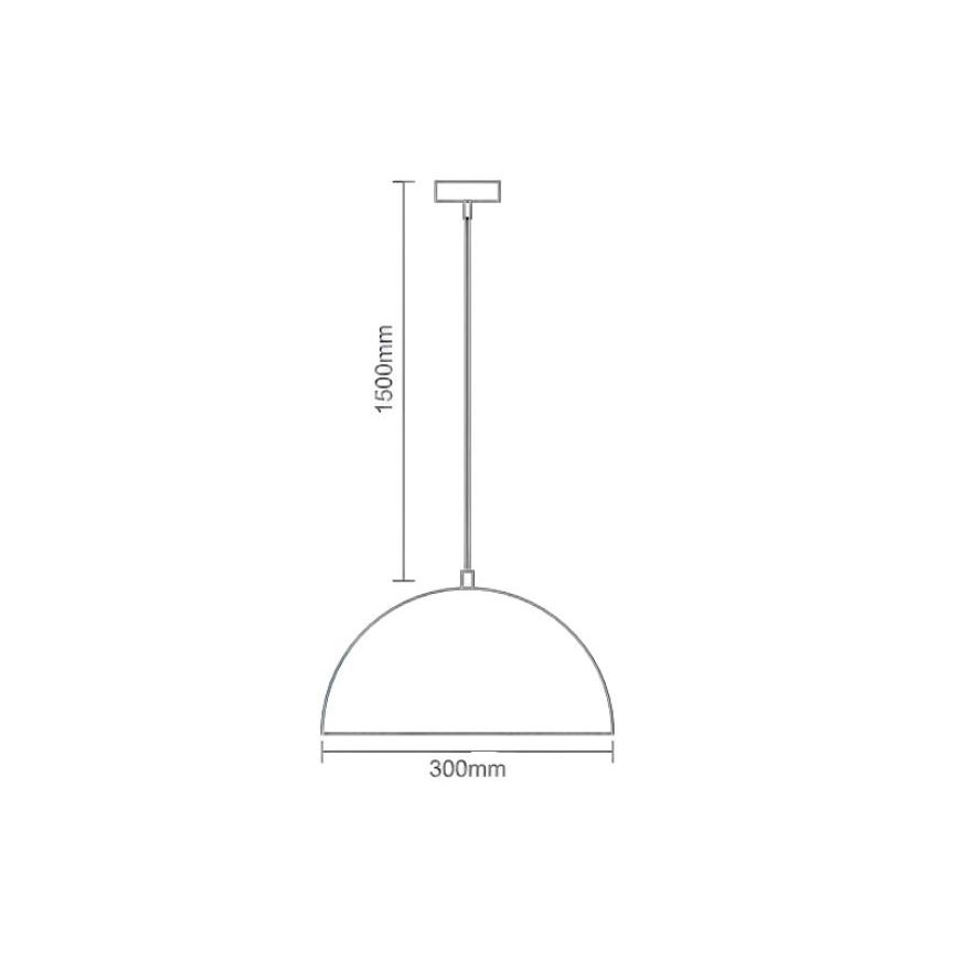 Lestenec na vrvici 1xE27/60W/230V pr. 30 cm bela