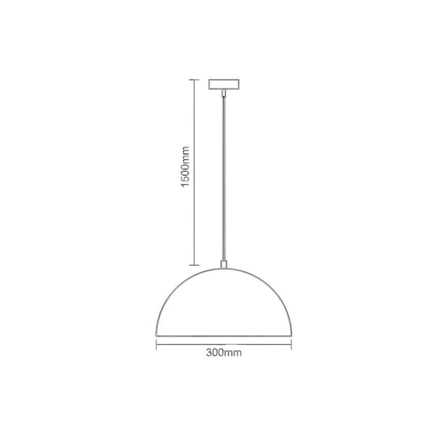 Lestenec na vrvici 1xE27/60W/230V pr. 30 cm črna