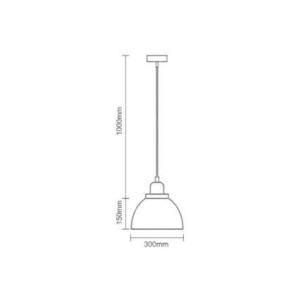 Lestenec na vrvici 1xE27/60W/230V pr. 30 cm