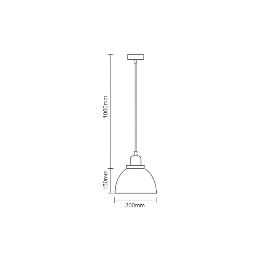 Lestenec na vrvici 1xE27/60W/230V pr. 30 cm