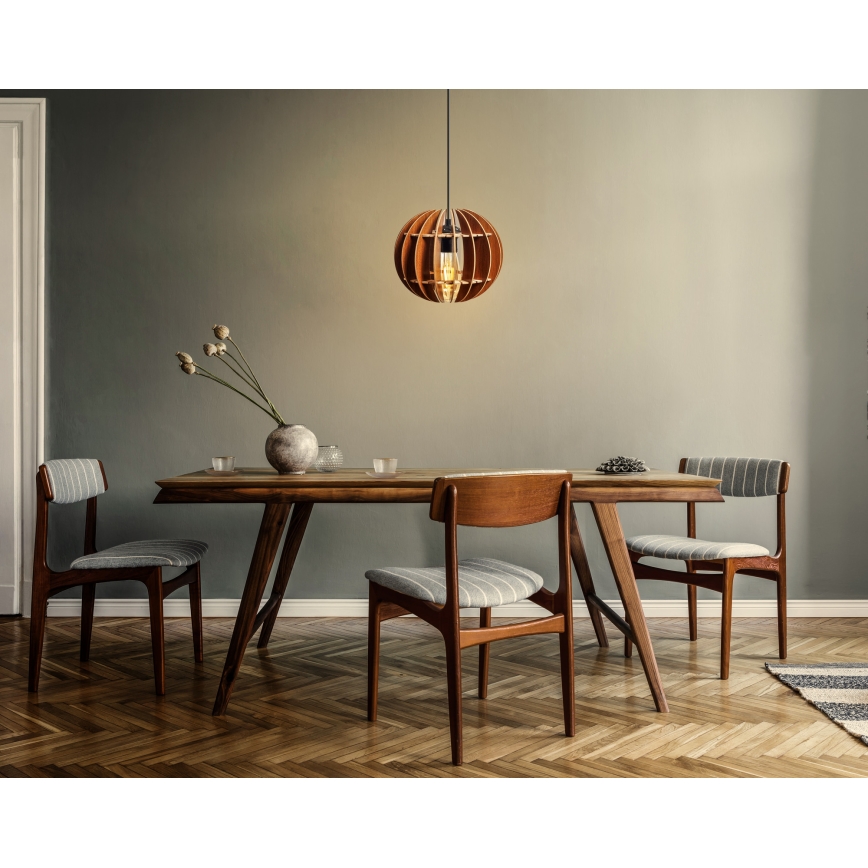 Lestenec na vrvici 1xE27/60W/230V rjava pr. 20 cm