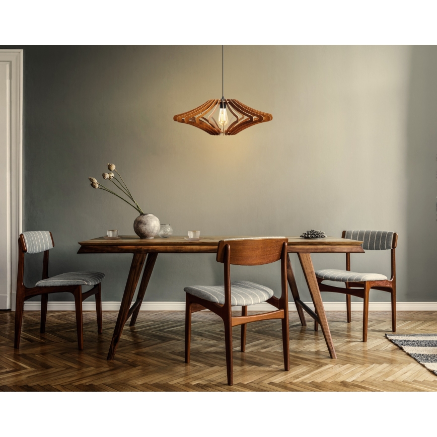 Lestenec na vrvici 1xE27/60W/230V rjava pr. 47 cm