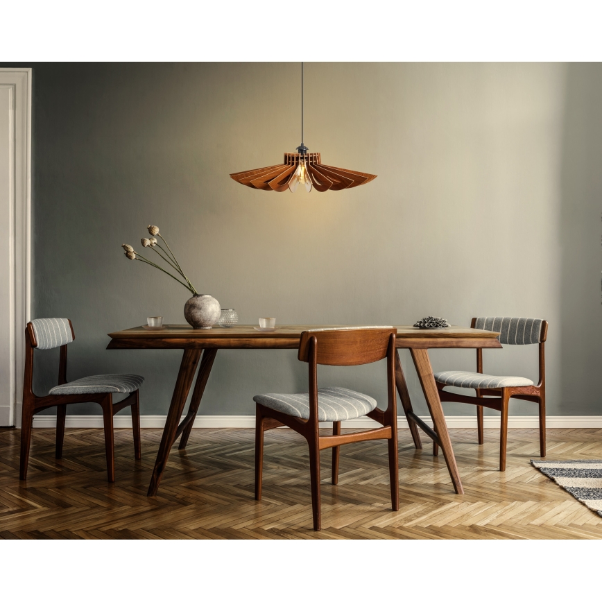Lestenec na vrvici 1xE27/60W/230V rjava pr. 52 cm