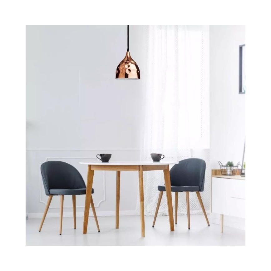 Lestenec na vrvici 1xE27/60W/230V rosegold
