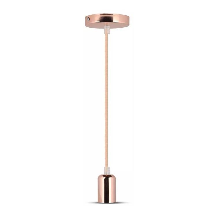 Lestenec na vrvici 1xE27/60W/230V rosegold