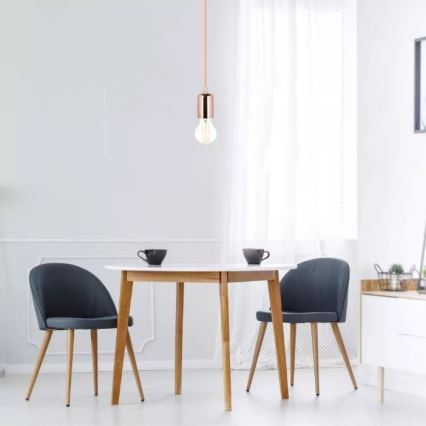 Lestenec na vrvici 1xE27/60W/230V rosegold