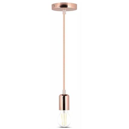 Lestenec na vrvici 1xE27/60W/230V rosegold