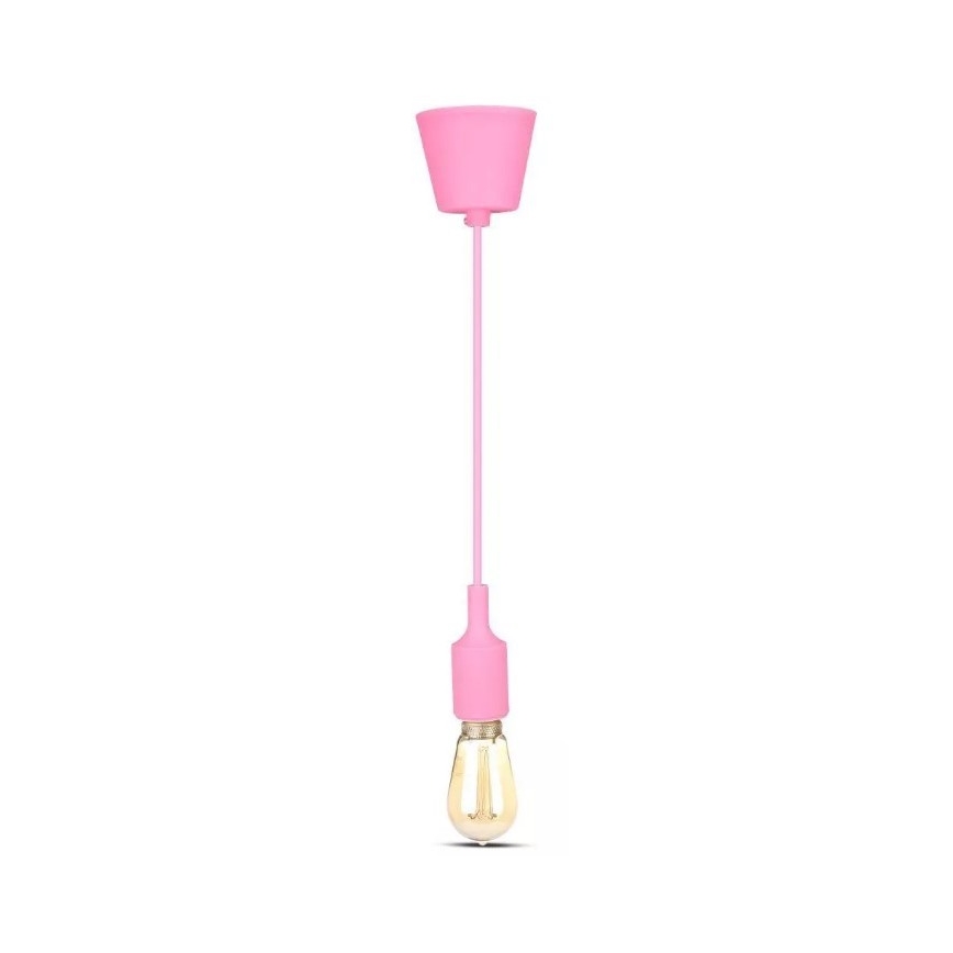 Lestenec na vrvici 1xE27/60W/230V roza