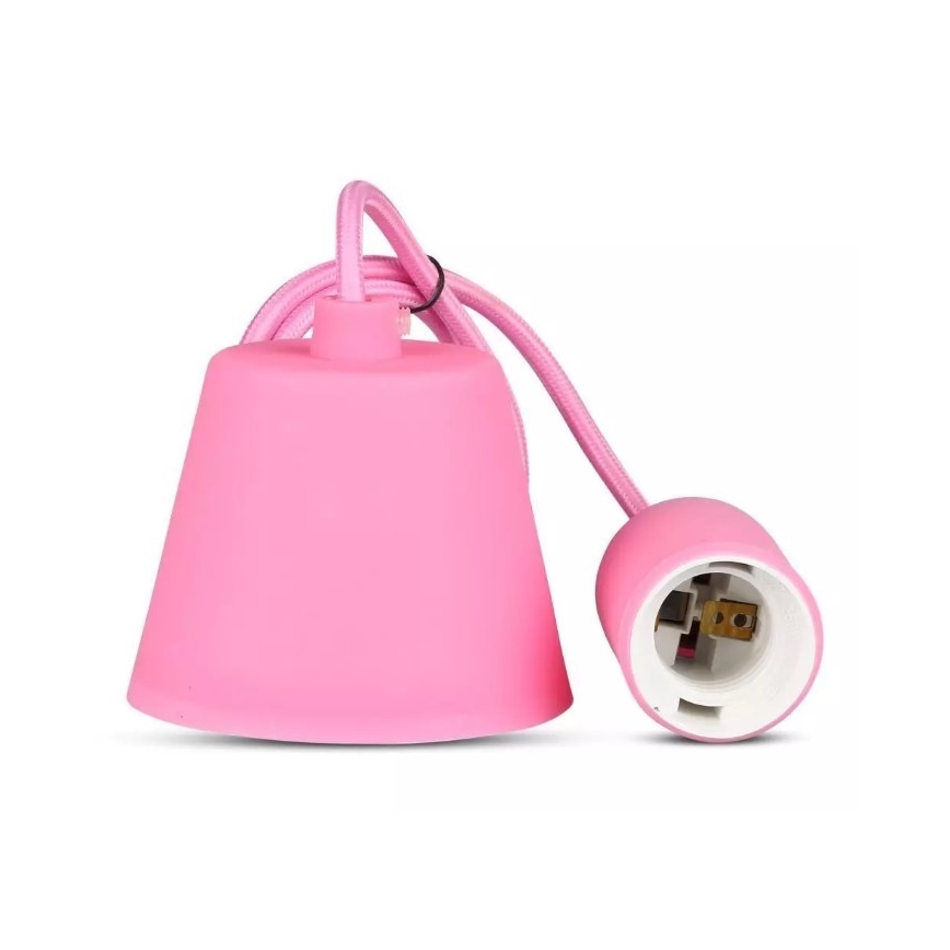 Lestenec na vrvici 1xE27/60W/230V roza