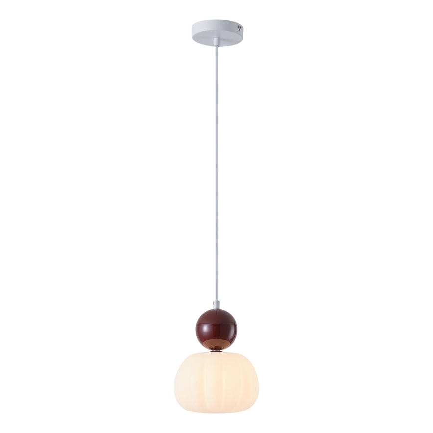 Lestenec na vrvici 1xG9/7W/230V bela/rjava