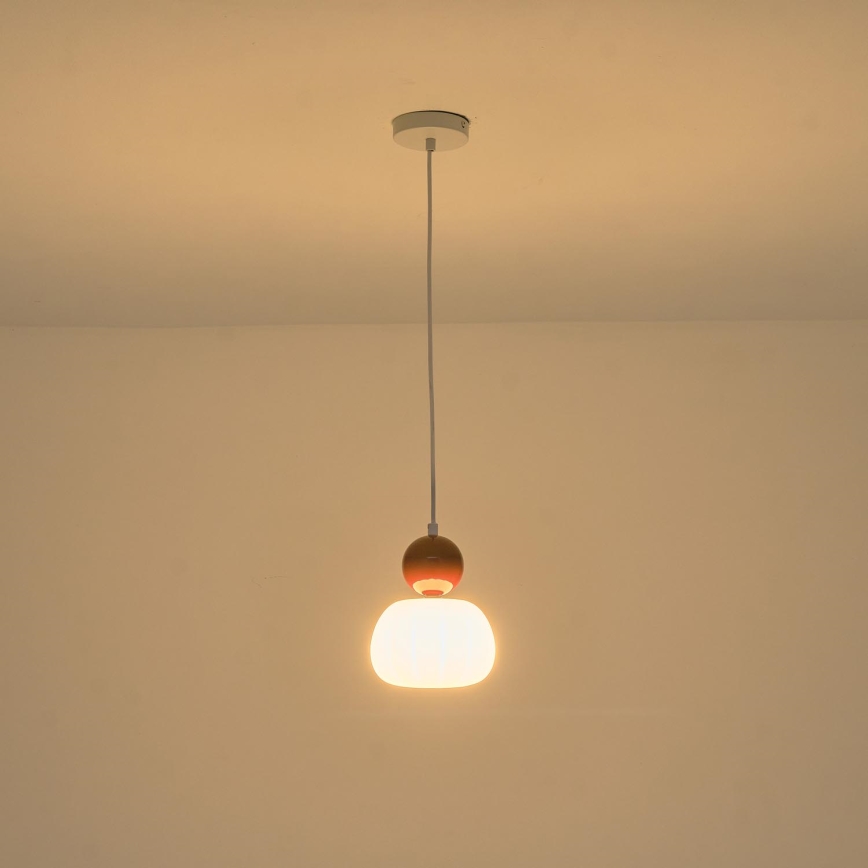 Lestenec na vrvici 1xG9/7W/230V bela/rjava