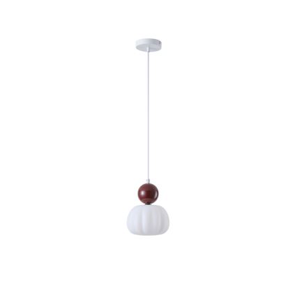 Lestenec na vrvici 1xG9/7W/230V bela/rjava